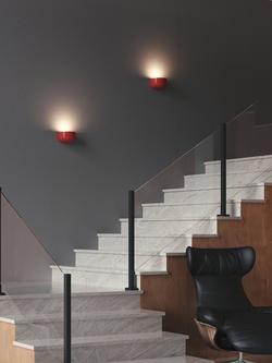 Flos Bellhop Bathroom Wall Up Light - view 2, Brick Red