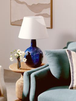 John Lewis Soluna Ceramic Lamp Base, Blue - view 2, Blue