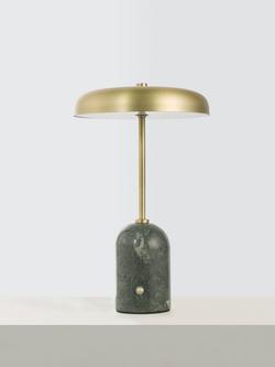 John Lewis Arden Marble Base Rechargeable LED Table Lamp - view 2, Green Marble