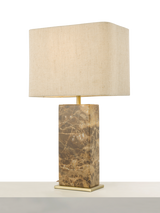 John Lewis Coco Marble Base Table Lamp, Brown