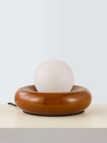 John Lewis Doughnut Table Lamp - view 2, Auburn