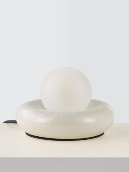 John Lewis Doughnut Table Lamp - view 2, Greige