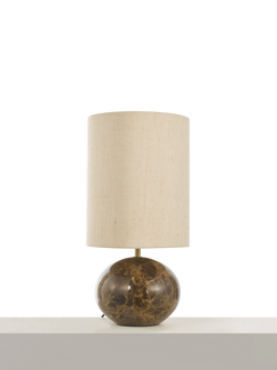 John Lewis Pebble Marble Base Table Lamp - view 2, Coco Marble