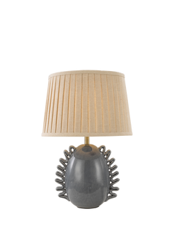 John Lewis Ruffle Ceramic Base Table Lamp, Blue, Blue