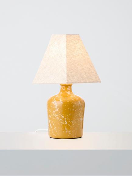 John Lewis Splatter Ceramic Table Lamp, Honey