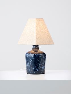 John Lewis Splatter Ceramic Table Lamp, Navy