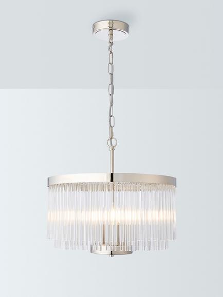 John Lewis Lexton Chandelier Ceiling Light, Nickel