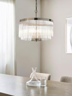 John Lewis Lexton Chandelier Ceiling Light - view 2, Nickel
