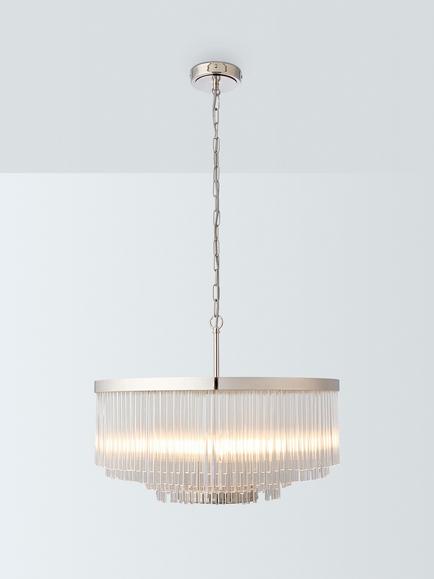 John Lewis Lexton XL Pendant Ceiling Light, Nickel, Nickel