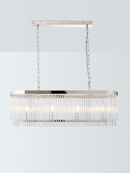 John Lewis Lexton Over Diner Ceiling Light, Matte Antique Brass, Nickel