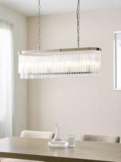 John Lewis Lexton Over Diner Ceiling Light, Matte Antique Brass - view 2, Nickel