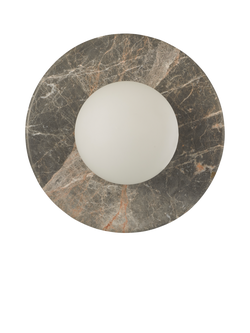 John Lewis Bowl Marble Wall Light, Bost Grey - view 2, Bost Grey
