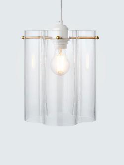 John Lewis Poppy Easy-to-Fit Ceiling Shade, Clear Glass, Clear Glass