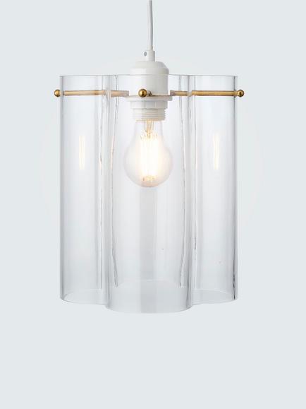 John Lewis Poppy Easy-to-Fit Ceiling Shade, Clear Glass, Clear Glass