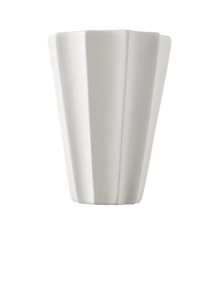 John Lewis Tapered Scalloped Wall Light, White, White