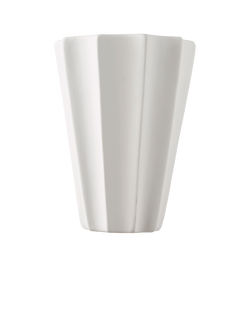 John Lewis Tapered Scalloped Wall Light, White - view 2, White