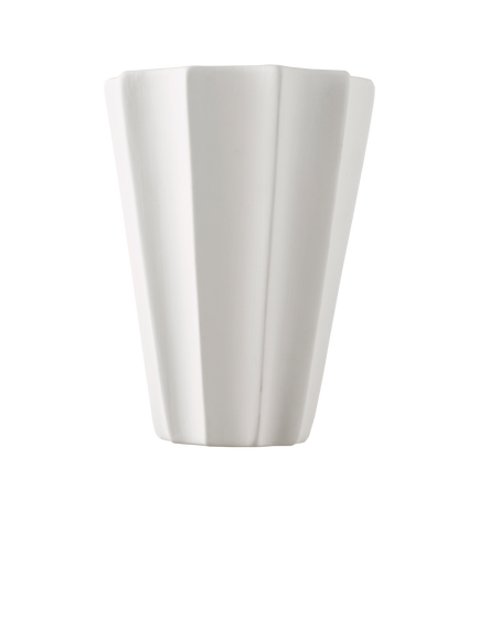 John Lewis Tapered Scalloped Wall Light, White - view 2, White