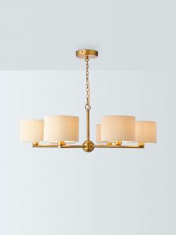 John Lewis Rosso 6 Arm Pendant Ceiling Light, Antique Brass, Antique Brass
