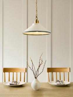 John Lewis Salcombe Stripe Pendant Ceiling Light - view 2, Bluestone