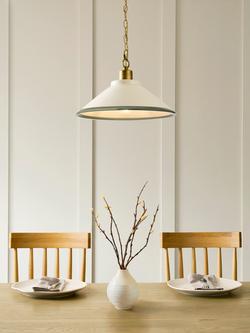 John Lewis Salcombe Stripe Pendant Ceiling Light - view 2, Avocado