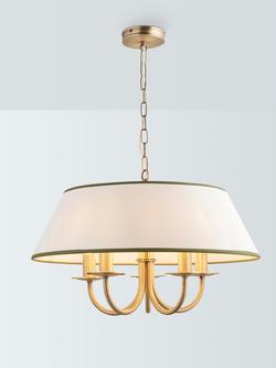 John Lewis Trevelyan Pendant Ceiling Light, Antique Brass/Avocado, Avocado