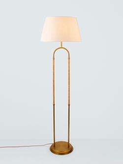 John Lewis Archibald Cane Floor Lamp, Brass, Brushed Aged Brass