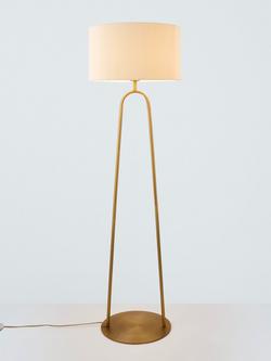 John Lewis Rosso Floor Lamp, Matt Antique Brass, Matt Antique Brass