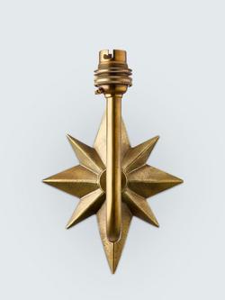 John Lewis Astrid Star Wall Lamp Base, Aged Brass, Aged Brass