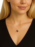 E.W Adams 9ct Yellow Gold Peridot Amethyst and Tourmaline Pendant