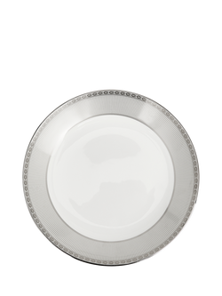 Wedgwood Silver Tonquin Bone China Deep Plate, 22cm, 