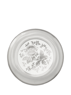 Wedgwood Silver Tonquin Bone China Charger Plate, 34cm, 
