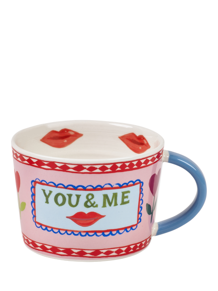 Eleanor Bowmer Fine China Love Mugs, Set of 2, 350ml, Multi