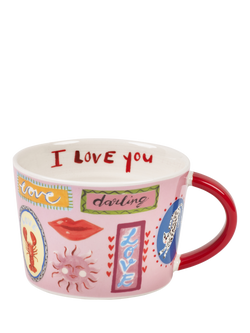 Eleanor Bowmer Fine China Love Mugs, Set of 2, 350ml - view 2, Multi