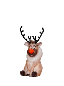 The Crafty Kit Company Reindeer 3D Needle Felting Kit, Multi
