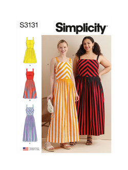 Simplicity Misses' and Women's Fitted Dress Sewing Pattern, S3131, Aa