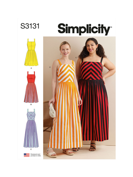 Simplicity Misses' and Women's Fitted Dress Sewing Pattern, S3131, Aa