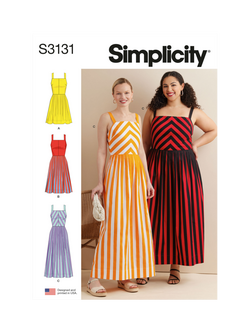 Simplicity Misses' and Women's Fitted Dress Sewing Pattern, S3131, Bb