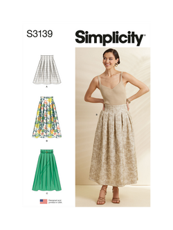 Simplicity Misses' High Waisted Pleated Skirt Sewing Pattern, S3139, U5