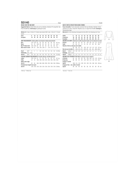 Simplicity Misses' Knit Top and Skirt Sewing Pattern, S3140 - view 2, Y5