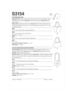 Simplicity Lined Bags Sewing Pattern, S3154 - view 2, Os