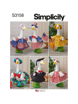 Simplicity 59cm Porch Geese Outfits Sewing Pattern, S3158, Os