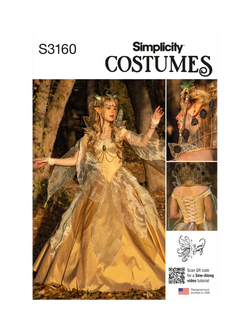 Simplicity Misses' Woodland Fae Costume Sewing Pattern, S3160, H5