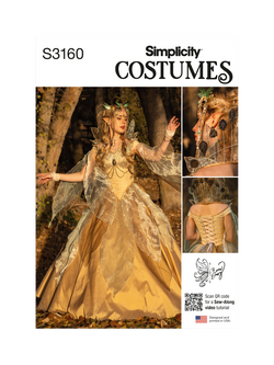 Simplicity Misses' Woodland Fae Costume Sewing Pattern, S3160, U5