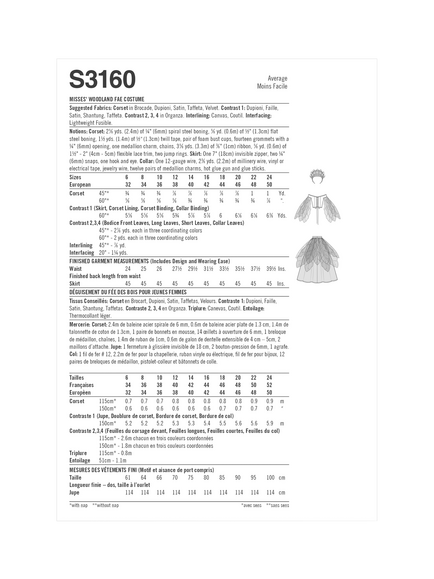 Simplicity Misses' Woodland Fae Costume Sewing Pattern, S3160 - view 2, U5