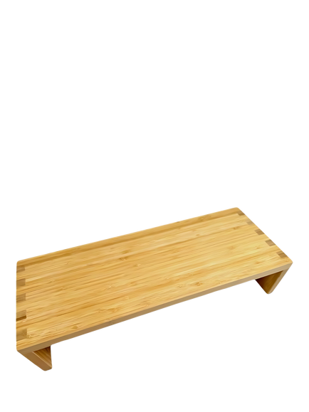 Osco Bamboo Monitor Shelf, 50cm, Natural, Bamboo