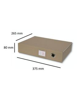 Osco Faux Leather Box File, Light Taupe - view 2, Light Taupe