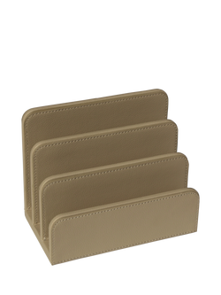 Osco Faux Leather Letter Holder, Light Taupe, Light Taupe