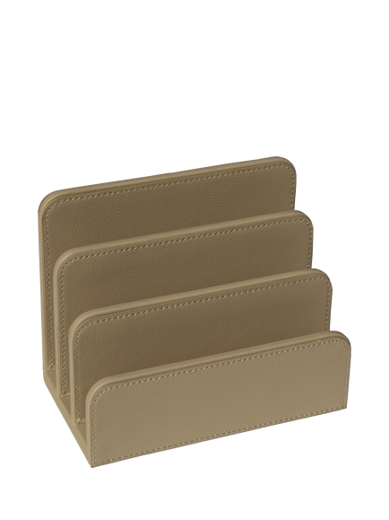 Osco Faux Leather Letter Holder, Light Taupe, Light Taupe