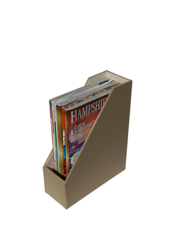 Osco Faux Leather Magazine Holder, Light Taupe, Light Taupe
