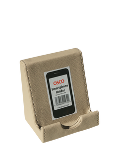 Osco Faux Leather Phone Holder, Light Taupe